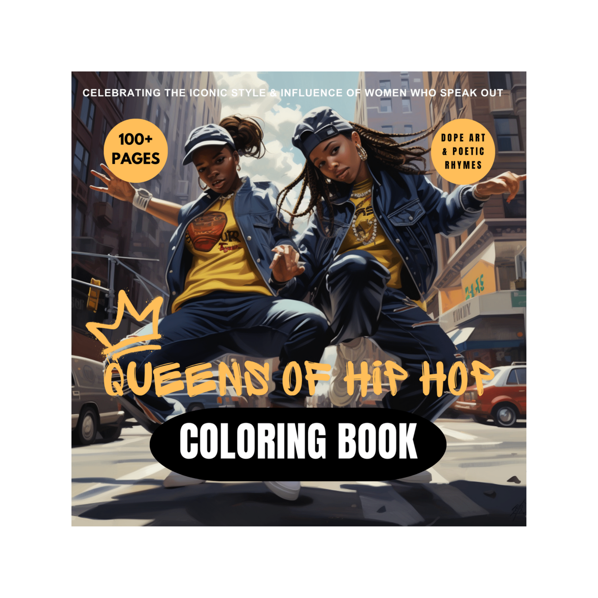 Queens of HIP HOP Coloring Book cover - single book